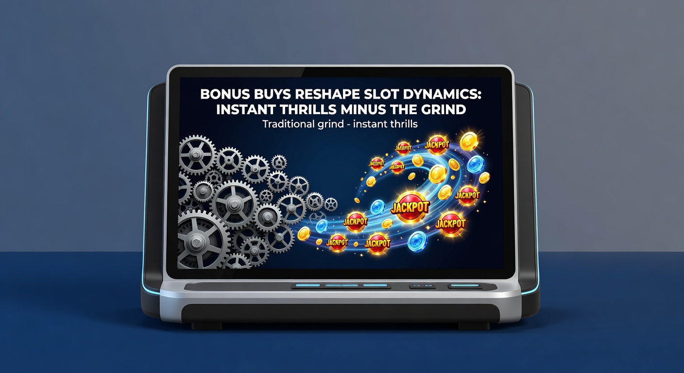 Moderne Slot-Maschine mit leuchtendem Bonus-Buy-Button, der direkten Zugang zu Free Spins symbolisiert