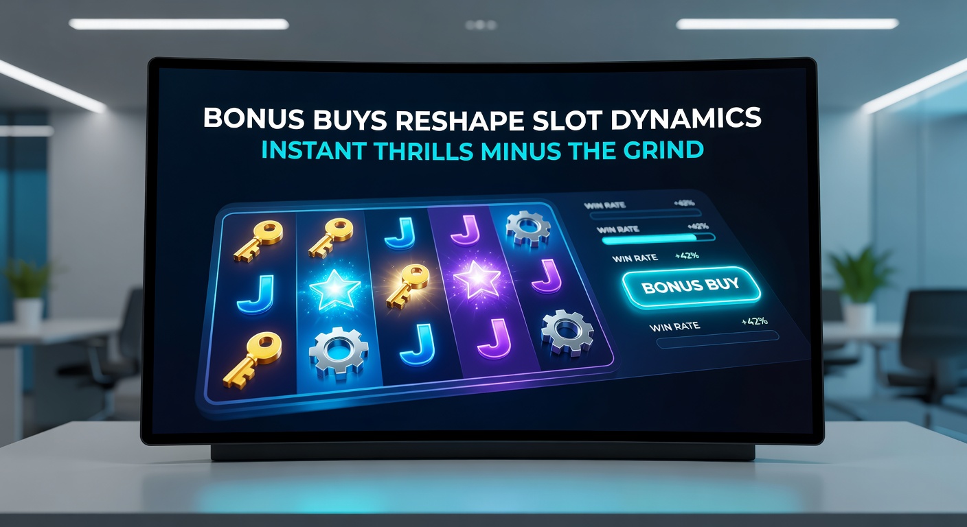 Grafik mit Slot-Symbolen und Bonus-Buy-Optionen, die hohe Multiplikatoren und explosive Gewinne illustrieren