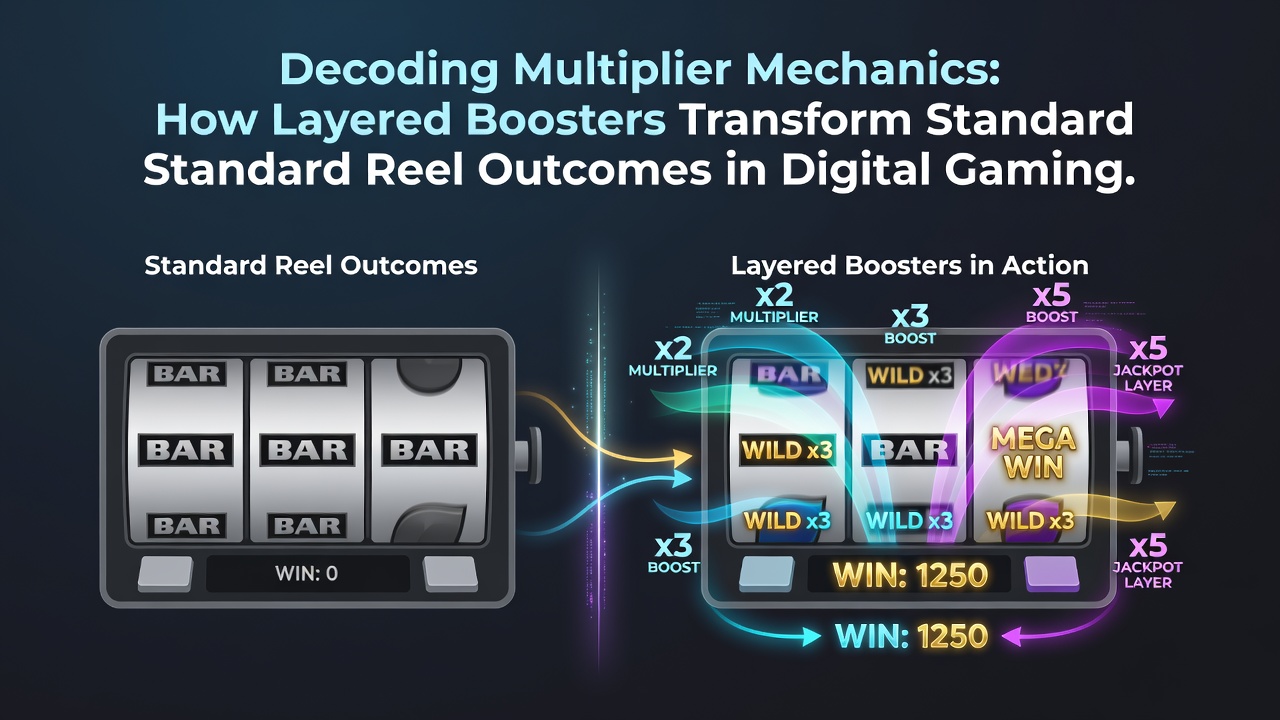 Diagramm zur Transformation von Walzen-Ergebnissen durch additive Booster-Schichten in Online-Slots