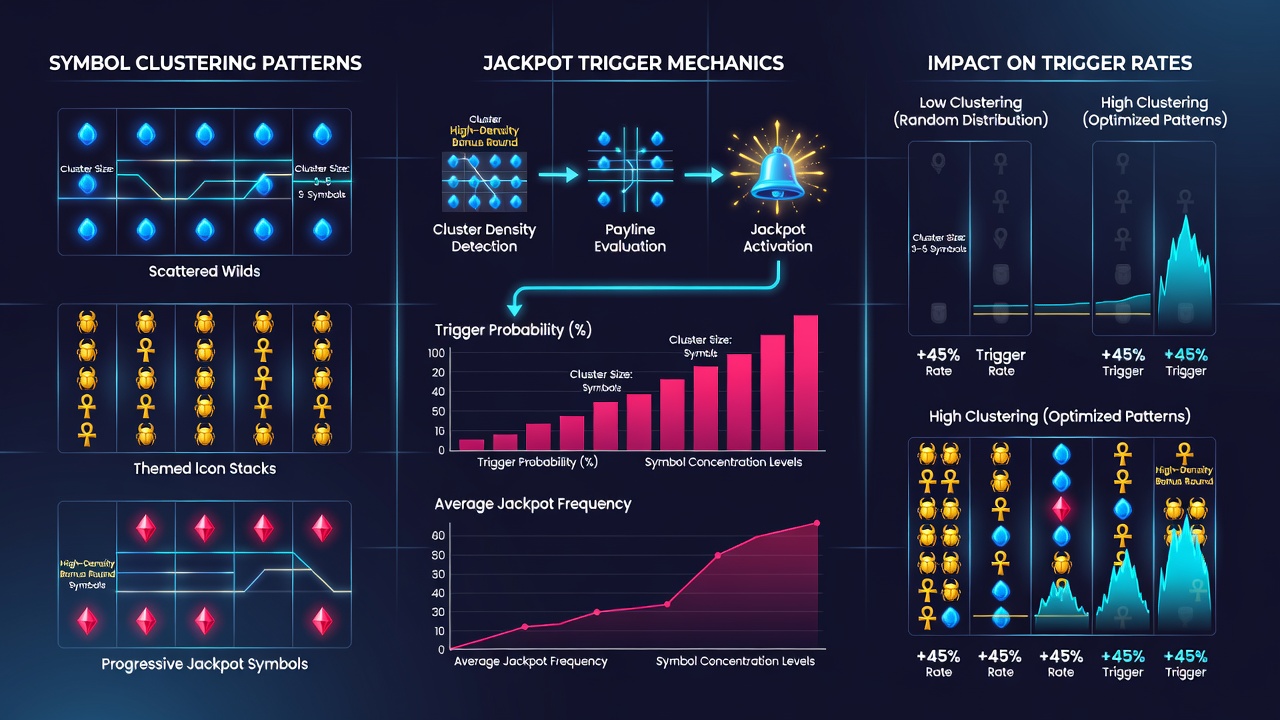 Analyse von Cluster-Mustern mit Diagrammen zu Trigger-Raten in Video-Slots